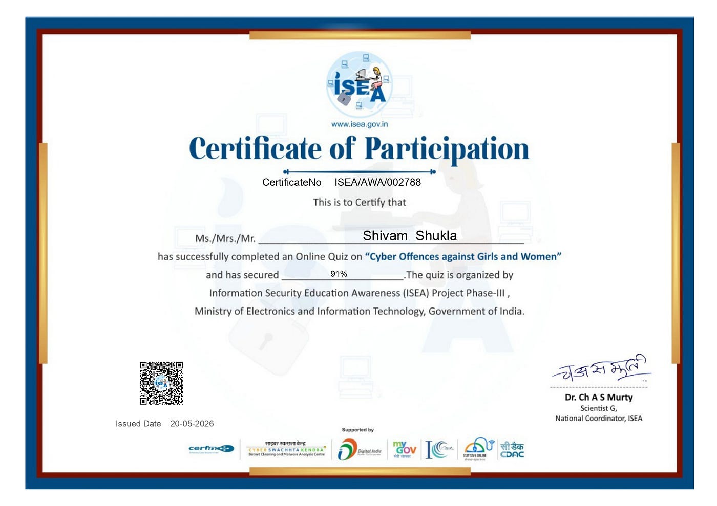 Shivam Shukla: Cyber Crime Officer Promoting Digital Safety in India