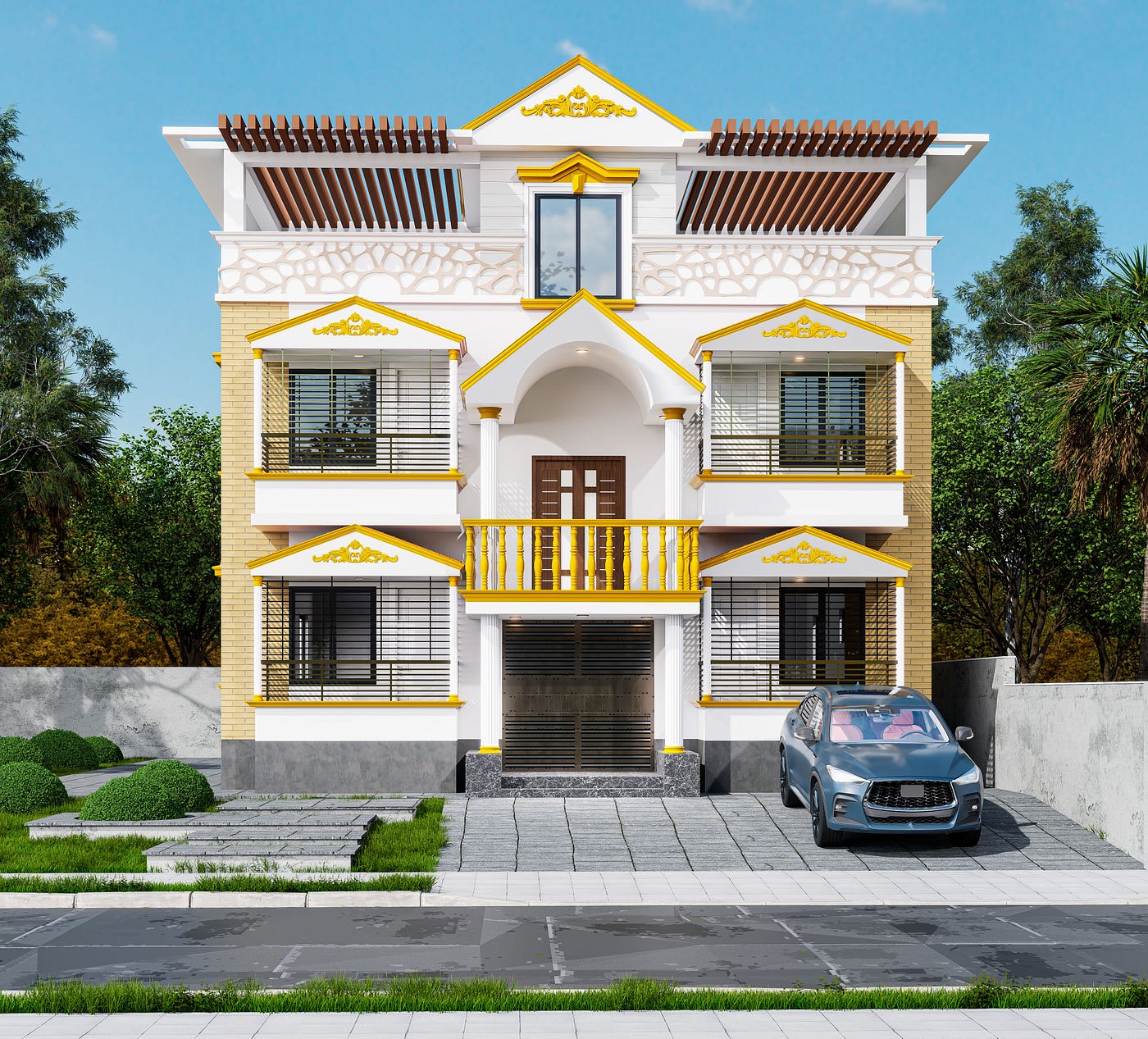 Village Duplex House Design: Modern Ideas for Comfortable Rural Living