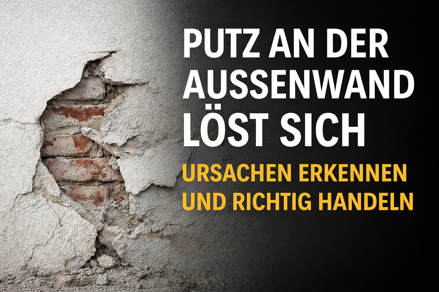 Putz an der Außenwand löst sich — Ursachen erkennen und richtig handeln