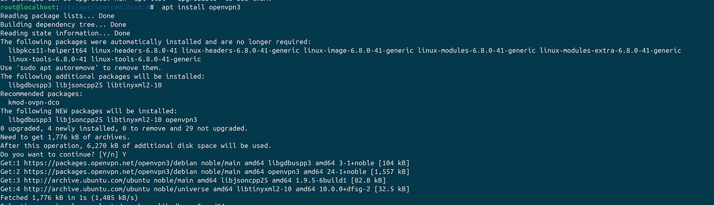 How to Install OpenVPN 3 on Ubuntu 24.04 LTS