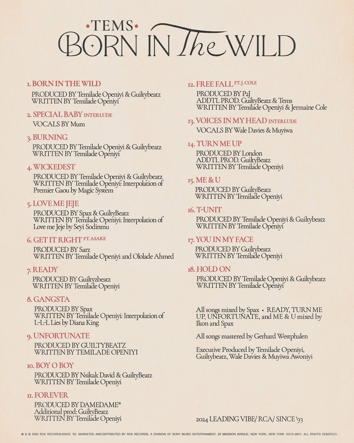 Album/Tracklist Review: Born In The Wild — Tems | by Pazqal Eriq