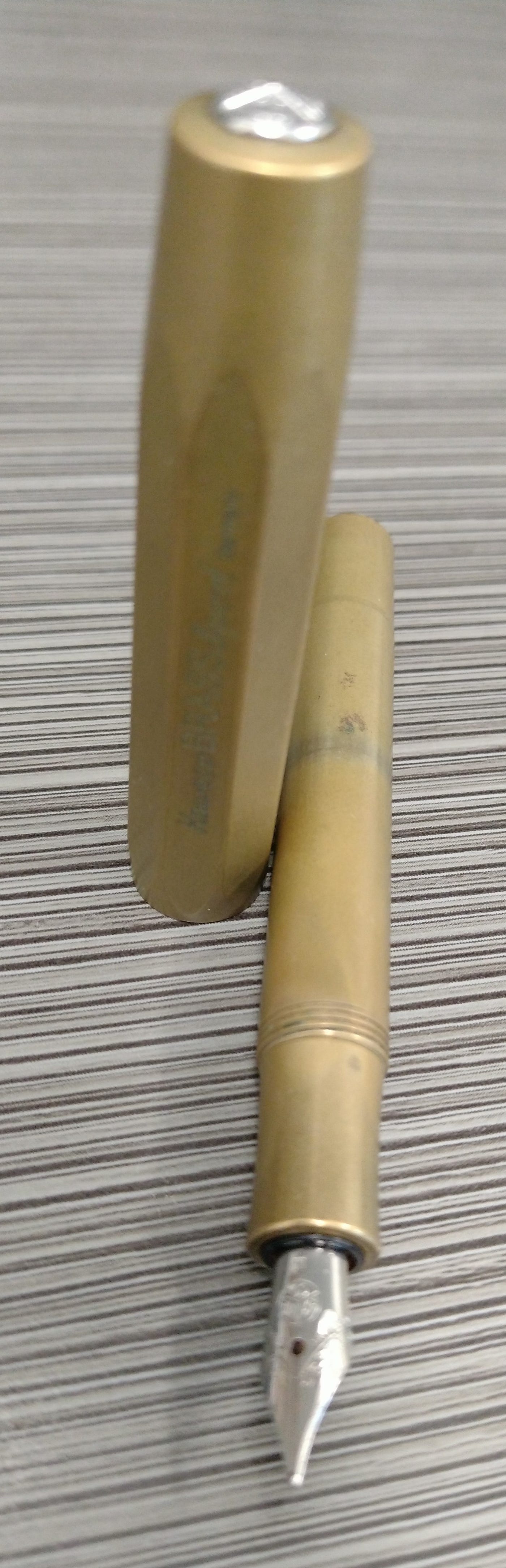 My 18 month old Kaweco Brass Sport. Inner barrel exposed for