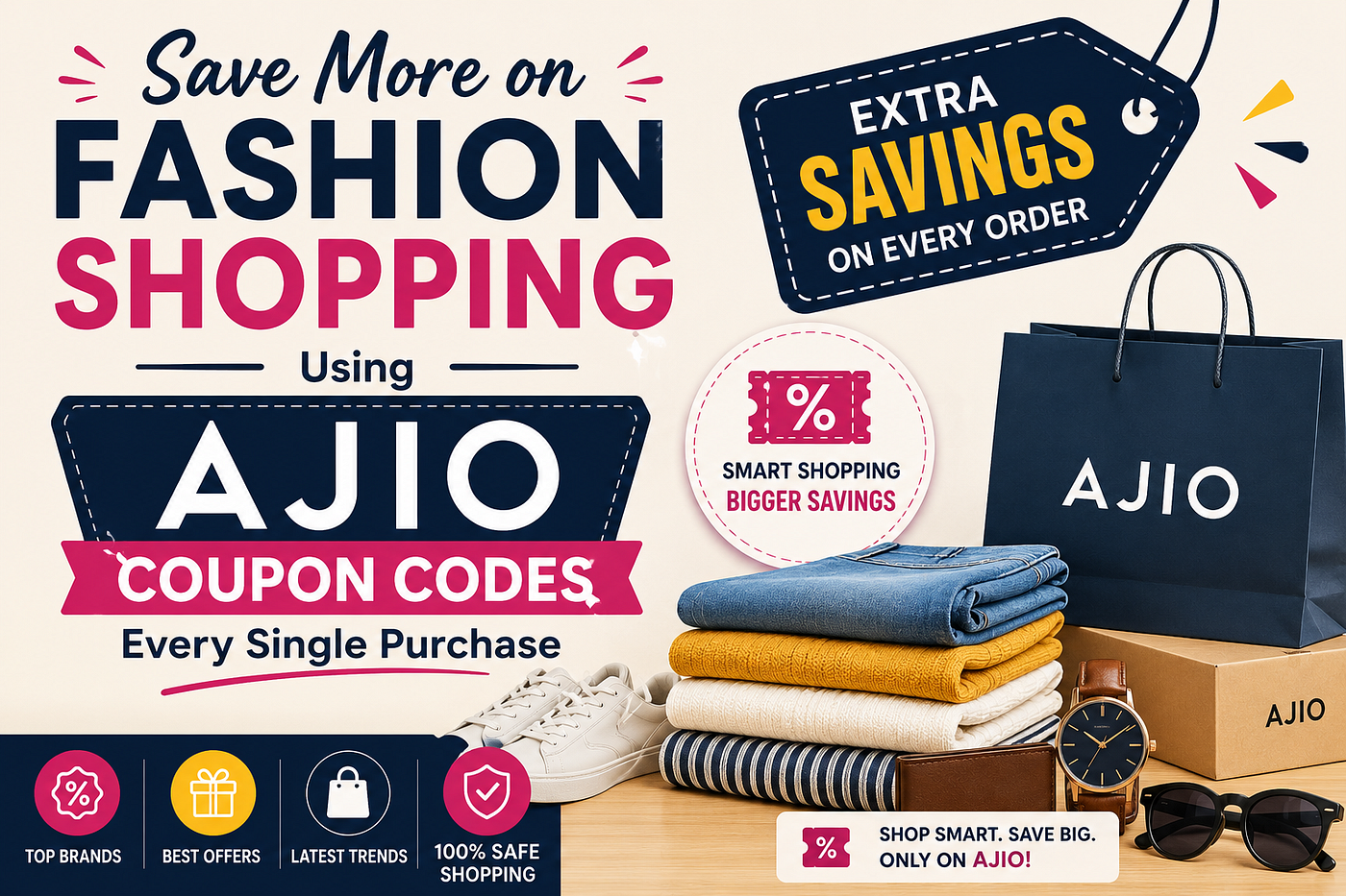 Save More on Fashion Shopping Using AJIO Coupon Codes Every Single Purchase