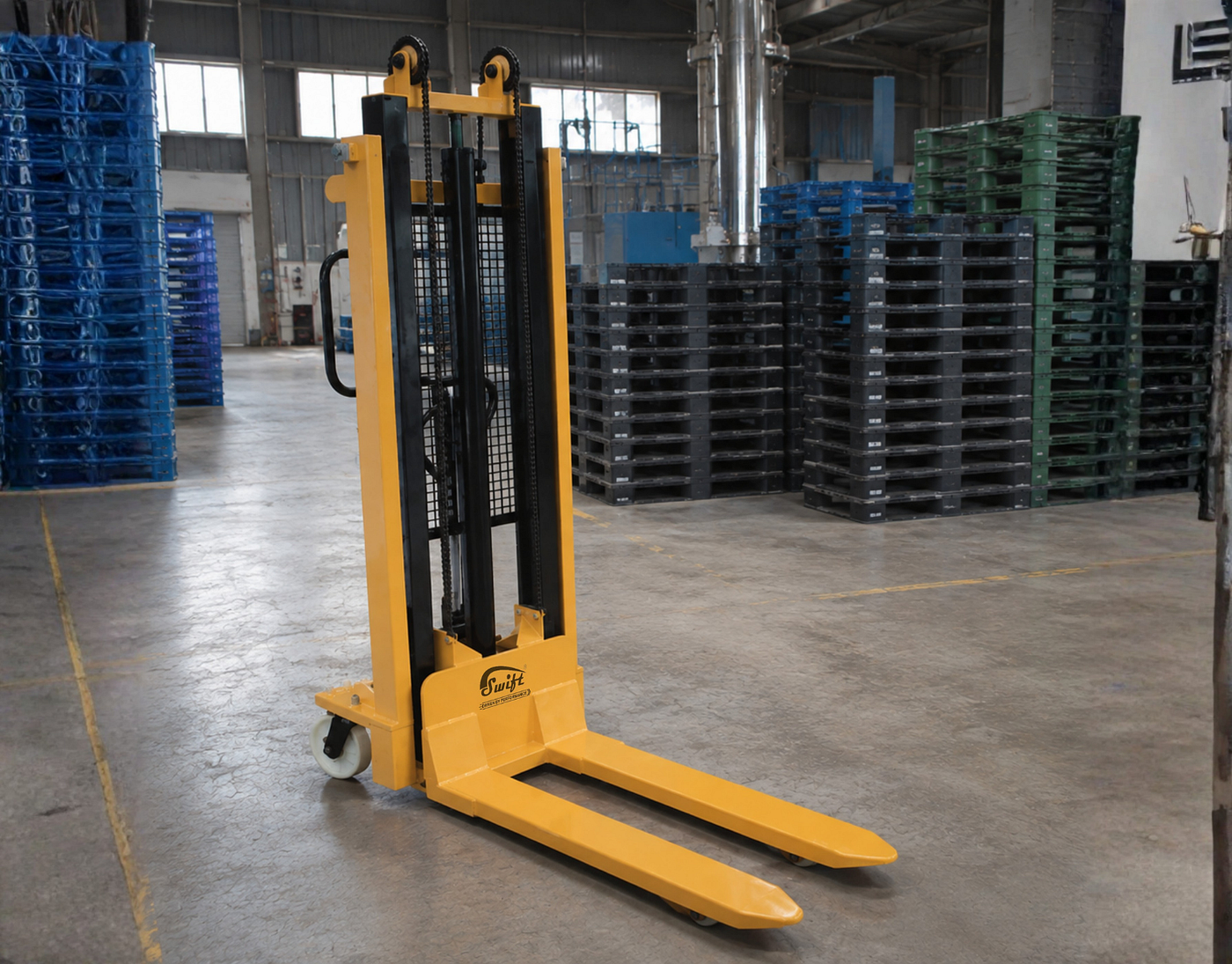 Swift Hydraulic Stacker for Efficient Industrial Material Handling