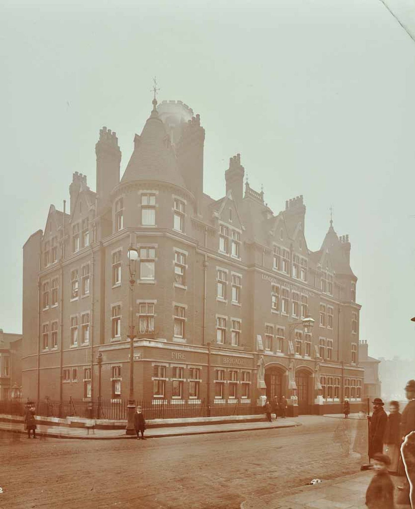 Victorian Fulham Fire Station, where firefighters did not commute; they lived there
