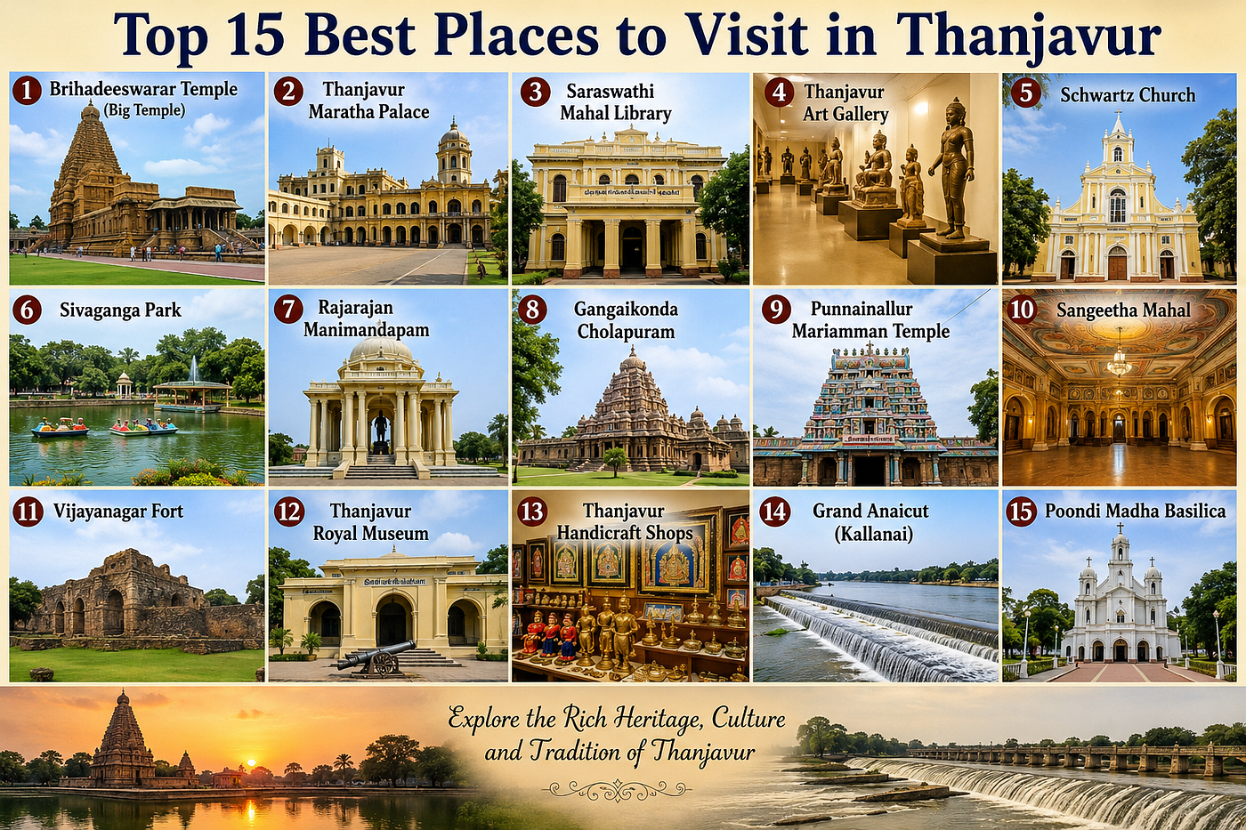 Top 15 Best Places to Visit in Thanjavur: Tourist Attractions.