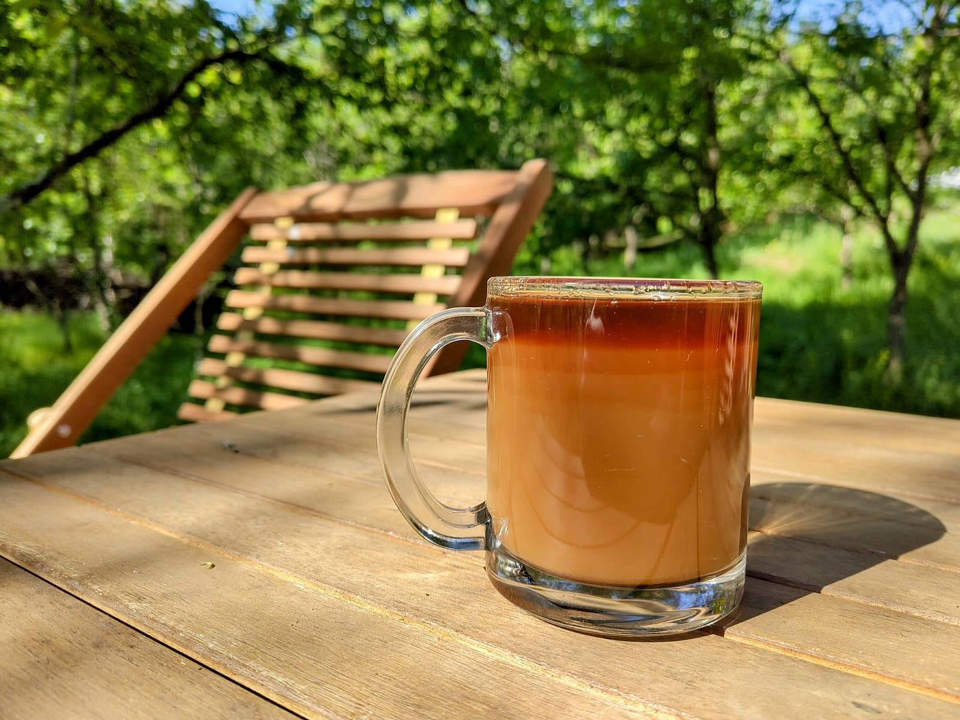 The result, with a splash of milk.