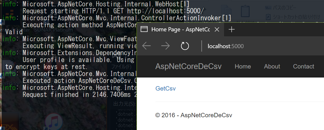 ASP.NET Core 1.0 / 1.1で SHIFT_JIS / UTF-8 BOM付きの CSV