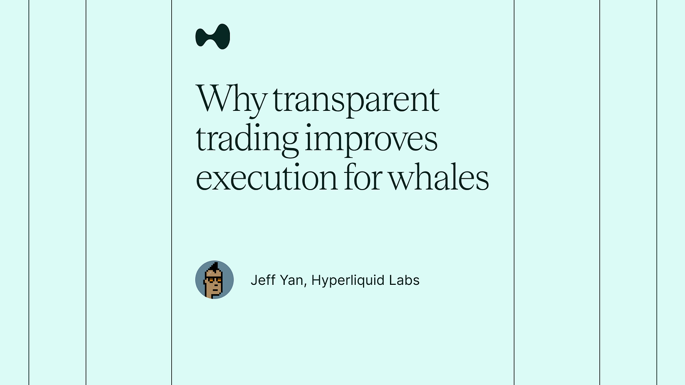 Why transparent trading improves execution for whales | by Hyper Foundation  | Medium