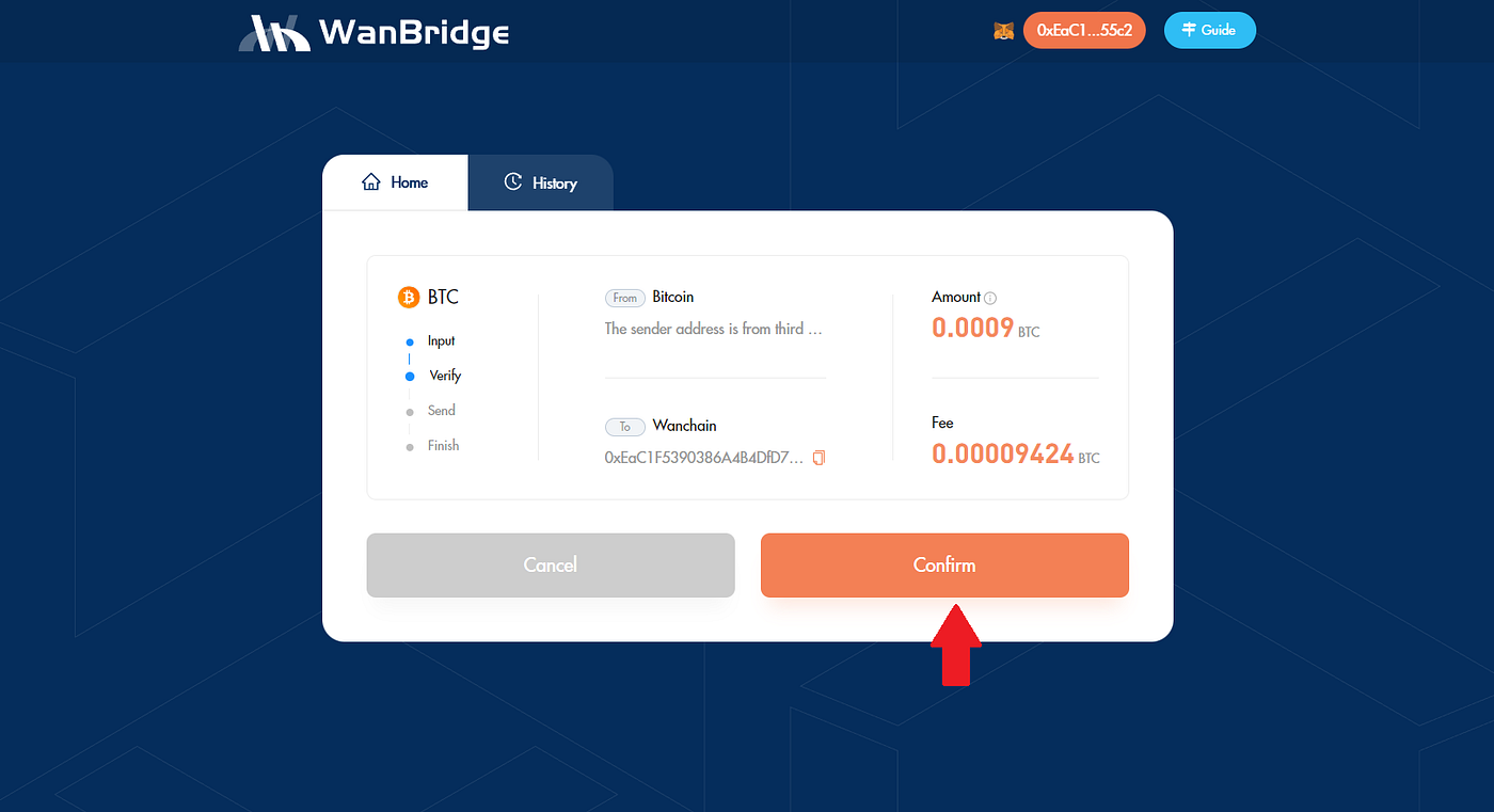 How to complete a crosschain transaction (BTC) | Wanchain