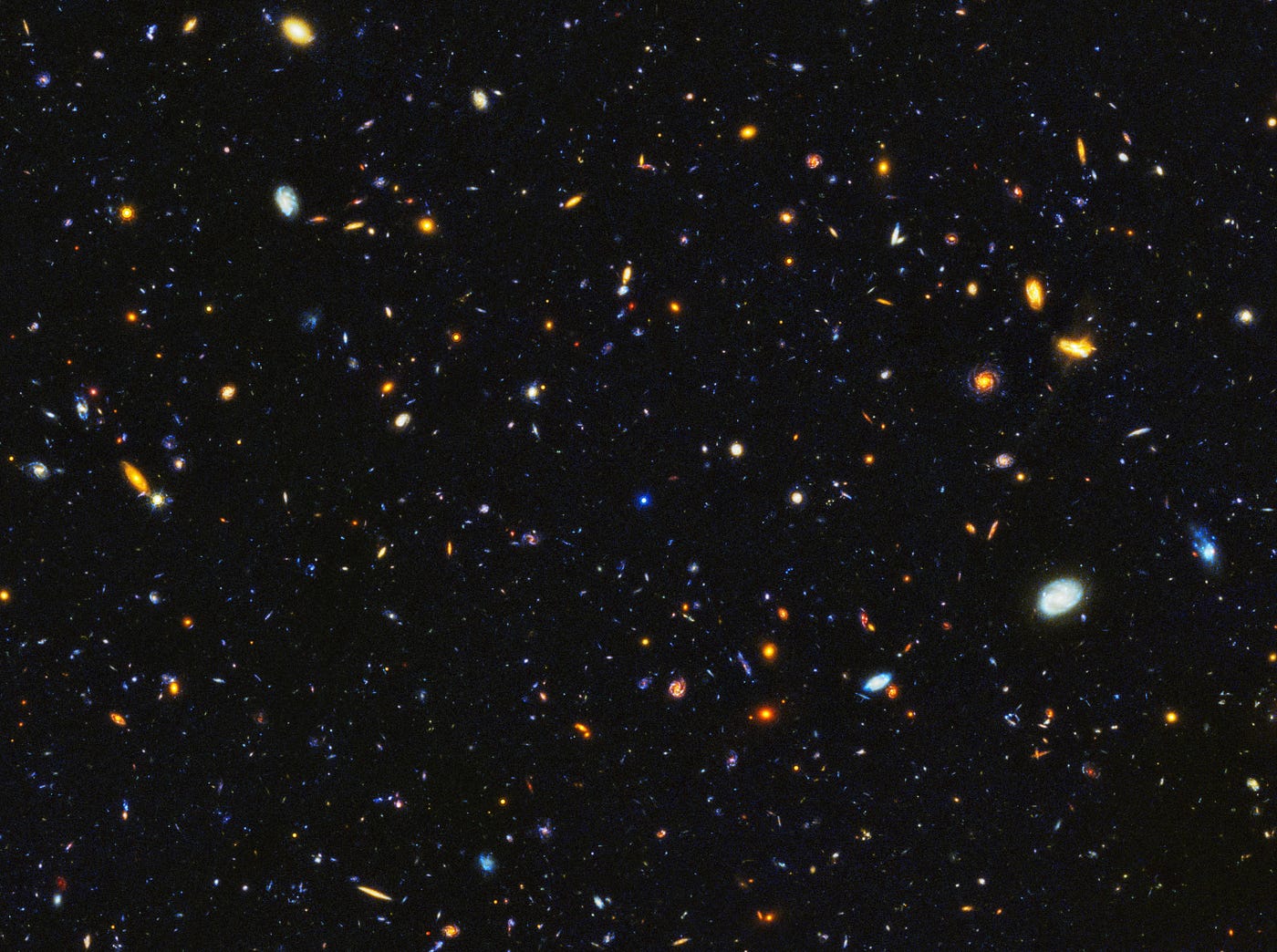 Una porzione del campo GOODS-North (NASA, ESA, P. Oesch, M. Montes)