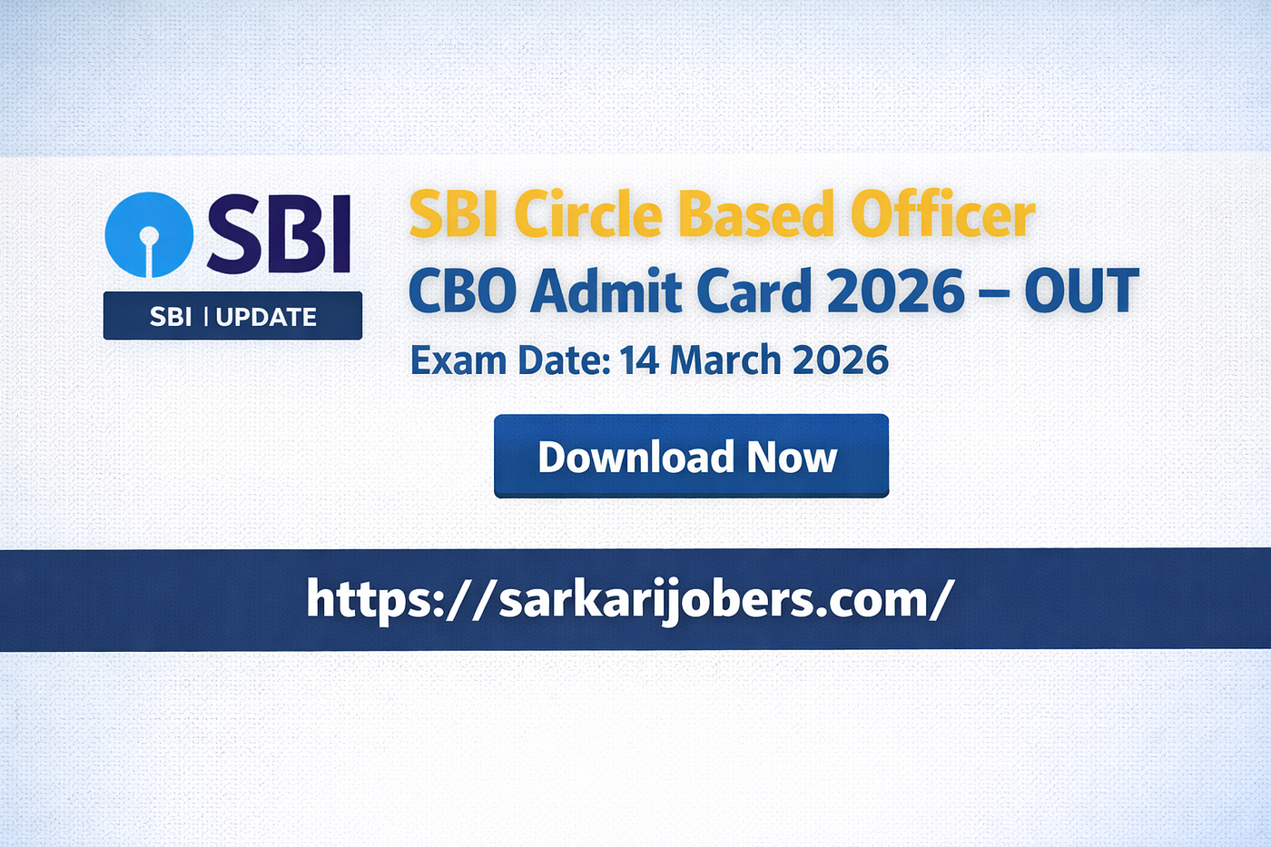📢 SBI Circle Based Officer (CBO) Admit Card 2026 Out! 🏦💼