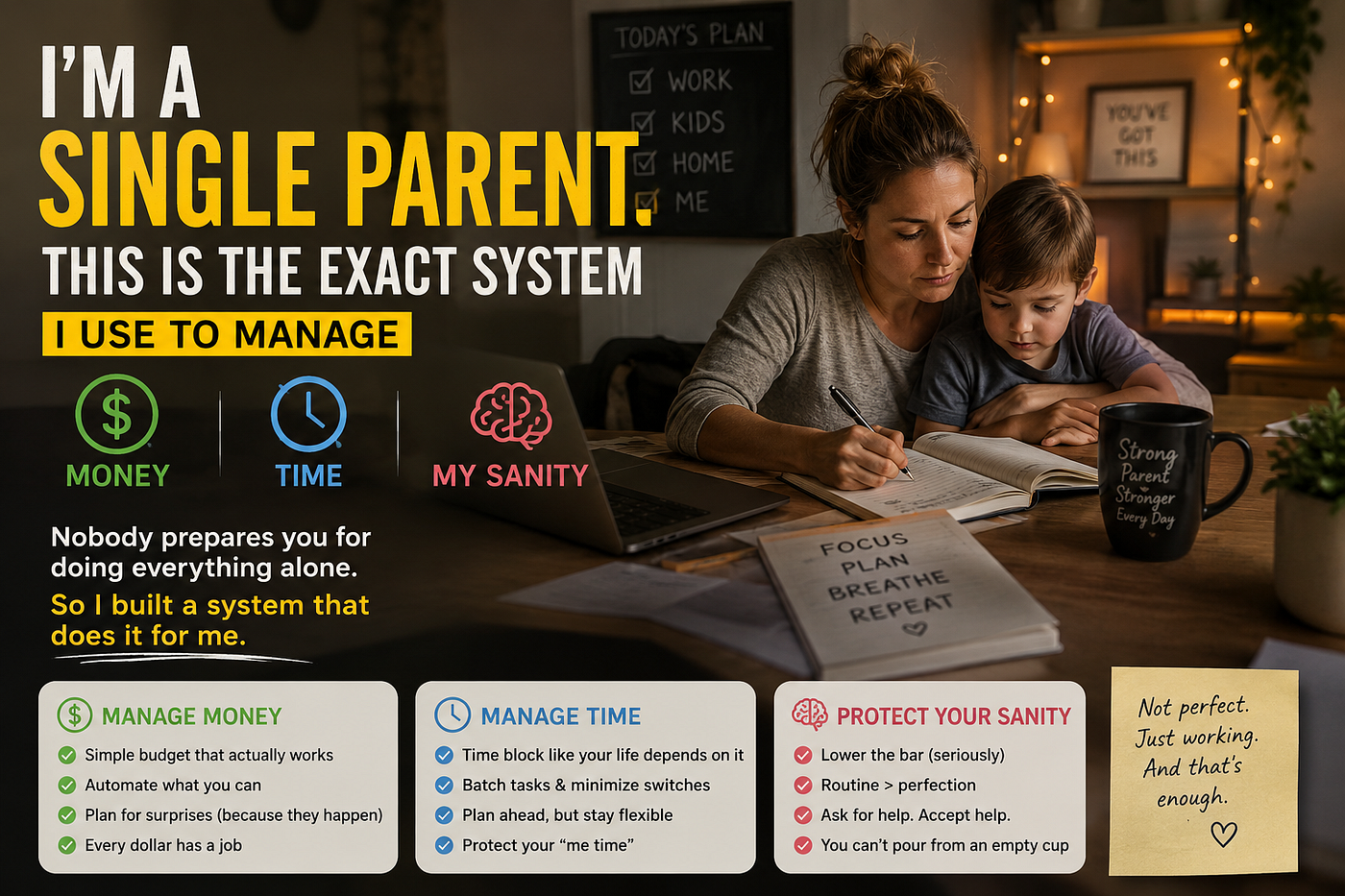I’m a Single Parent. This Is the Exact System I Use to Manage Money, Time, and My Sanity.