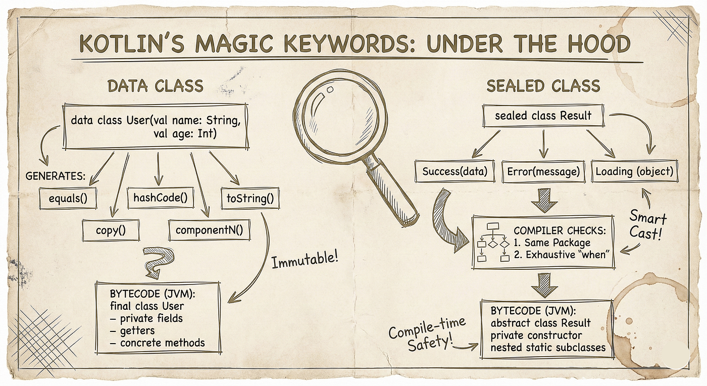The Magic Behind Kotlin’s data and sealed Keywords: What Really Happens Under the Hood