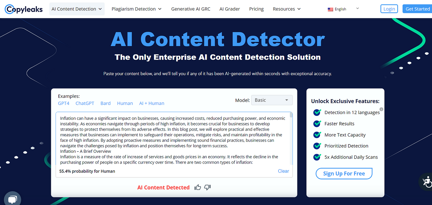 Copyleaks - Plagiarism detector And 33 Other AI Tools For AI content  detection