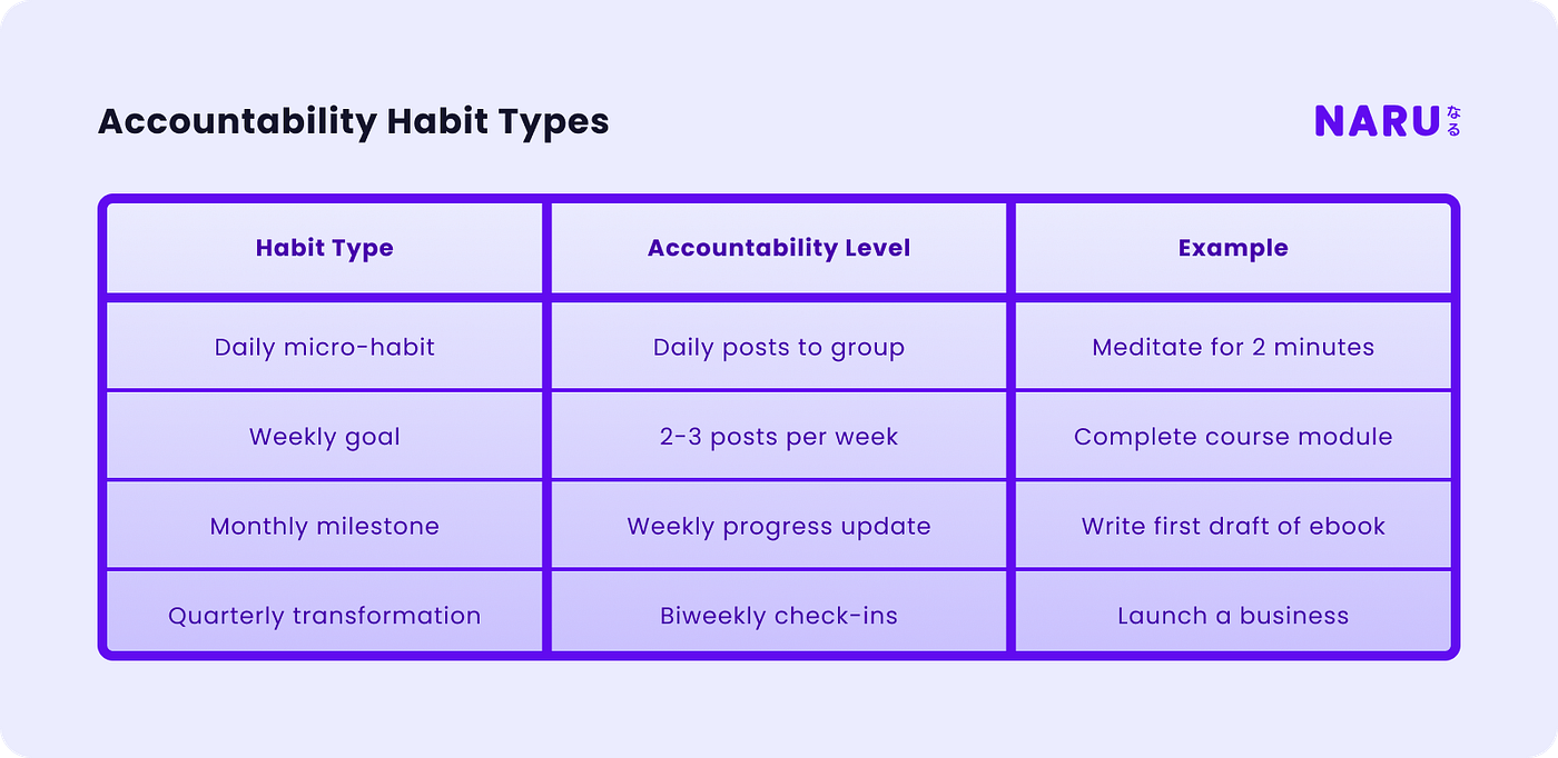 Accountability Habit Types (NARU)