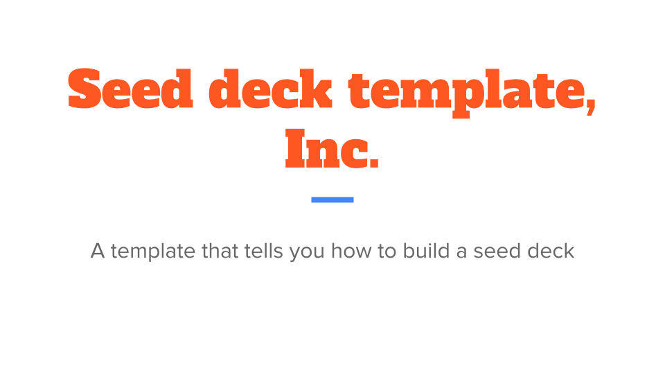 YC Pitch Deck Template