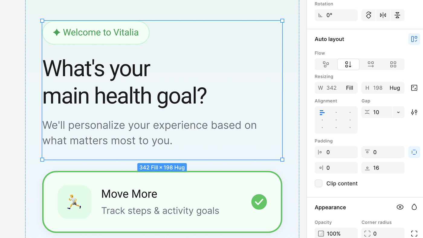 All UI designs generated with Anima come with auto-layout.