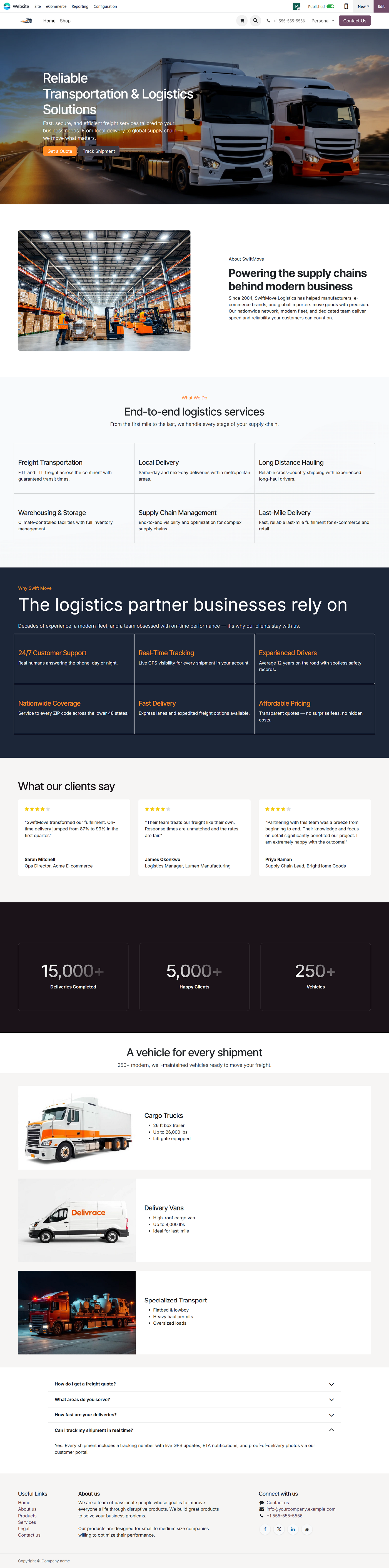Designing a Modern Transportation & Logistics Website That Drives Trust and Conversions