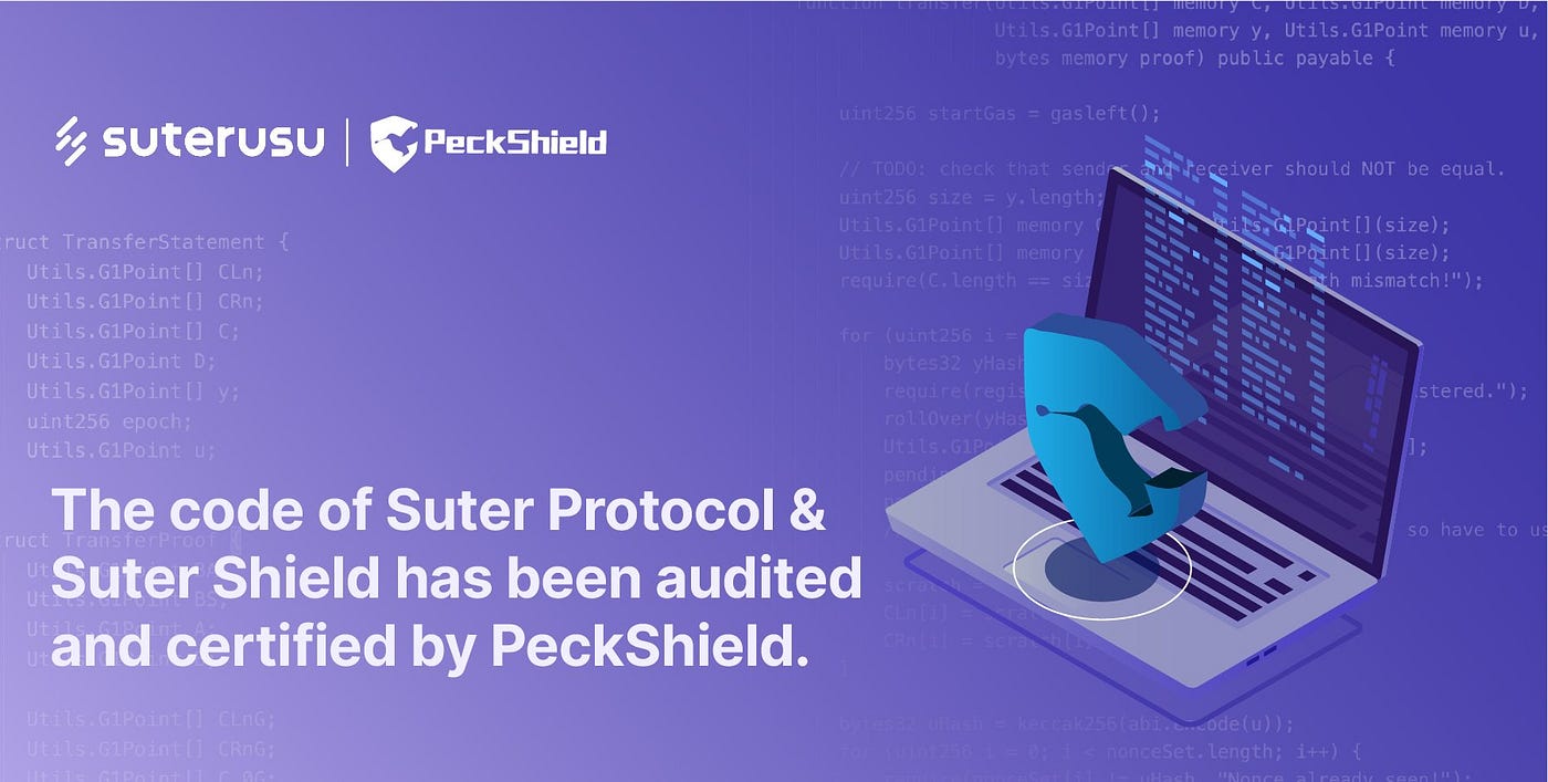Suter Shield has been audited and certified by PeckShield - Suterusu -  Medium