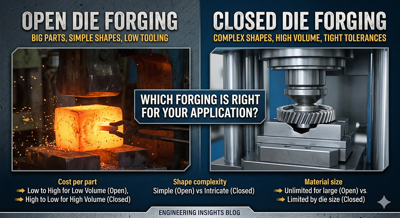 Open Die vs. Closed Die Forging — Which Is Right for Your Application?