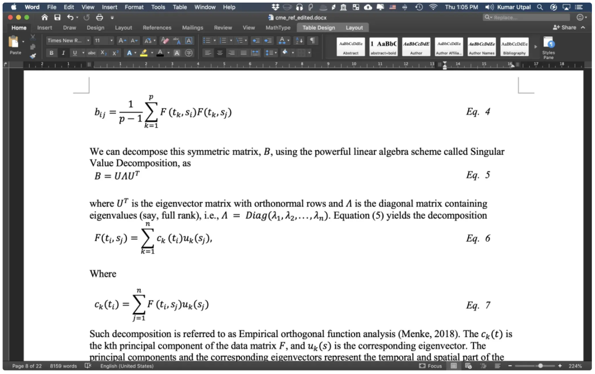 Two simple ways to insert equation numbers in MS Word | by Utpal Kumar |  Medium