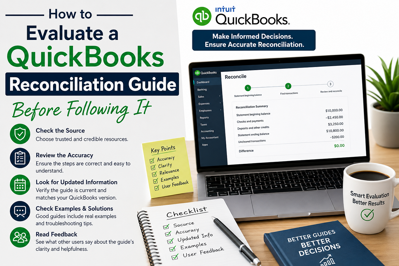 How to Evaluate a QuickBooks Reconciliation Guide Before Following It