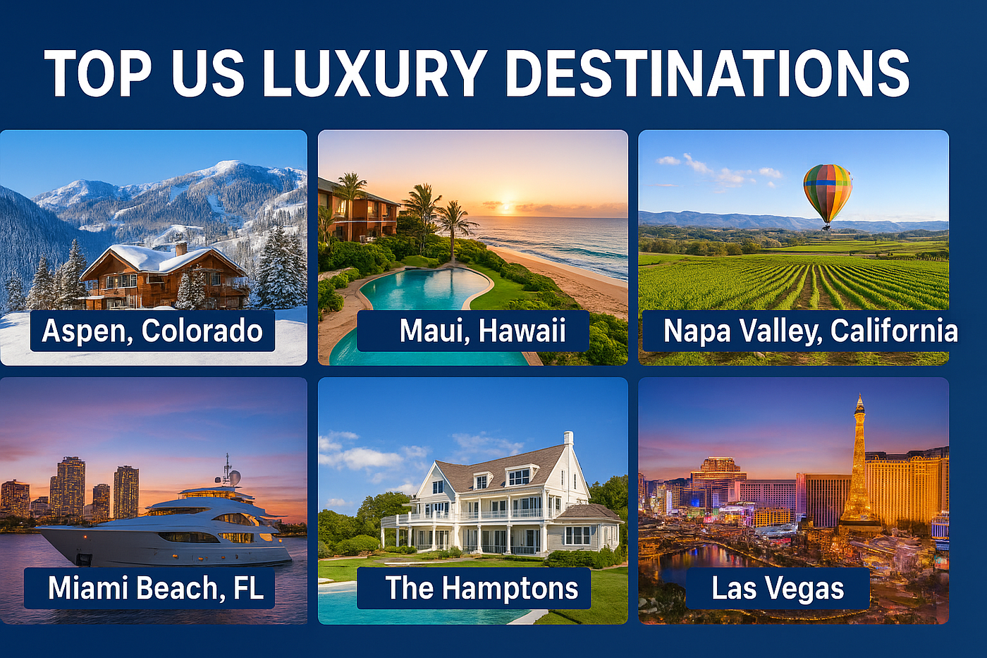 ✈️ Top US Luxury Destinations 2025 — Where to Travel in Style