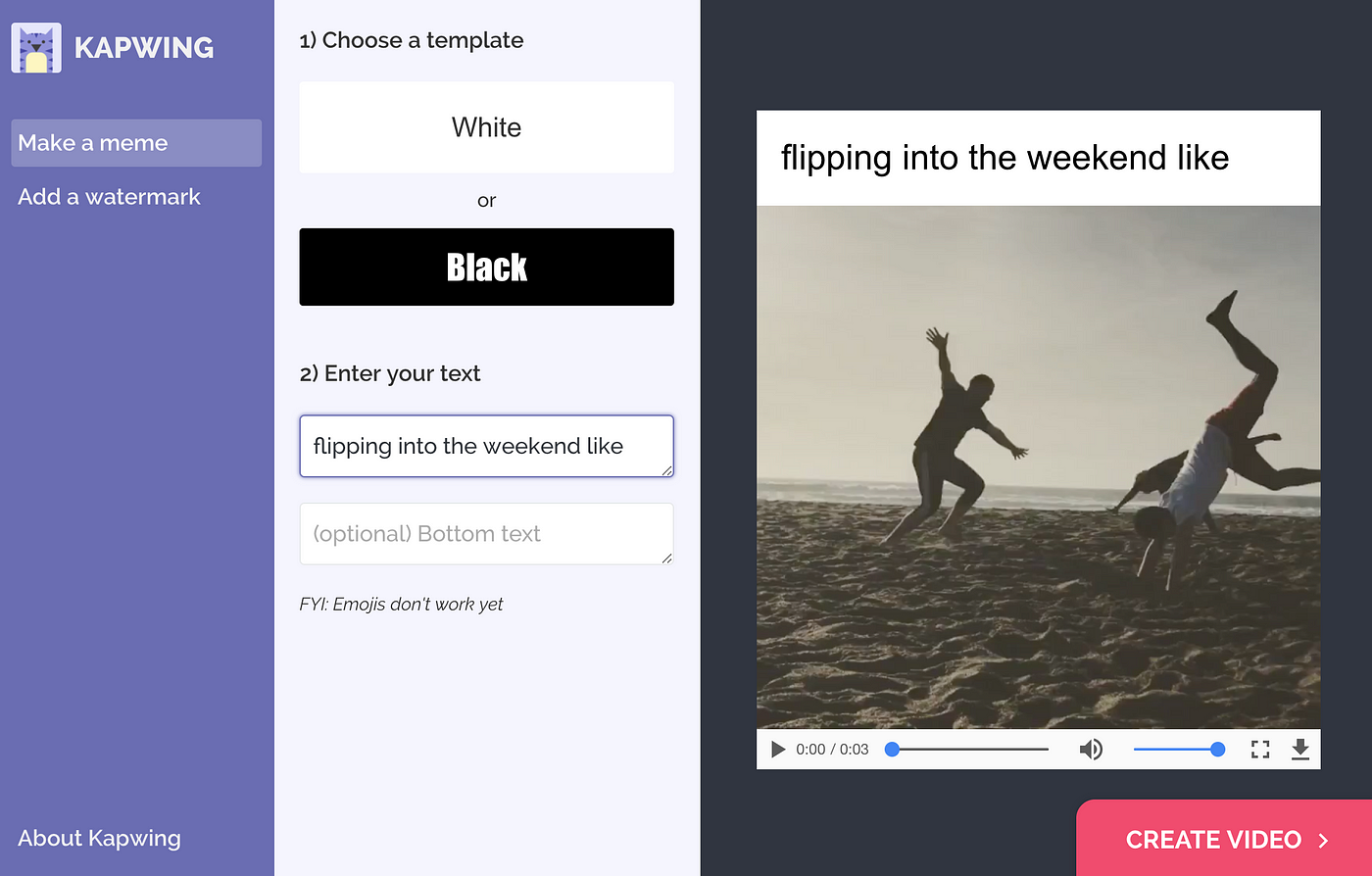 How to Make a Meme Style Video  Video Editing with Kapwing 