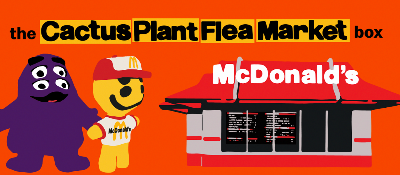 3D model Cactus Plant Flea Market x McDonalds Character with Car