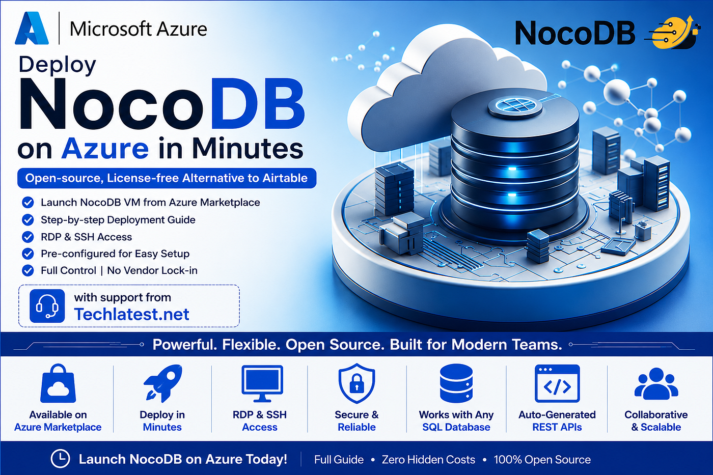 Deploy NocoDB on Azure in Minutes Using TechLatest VM