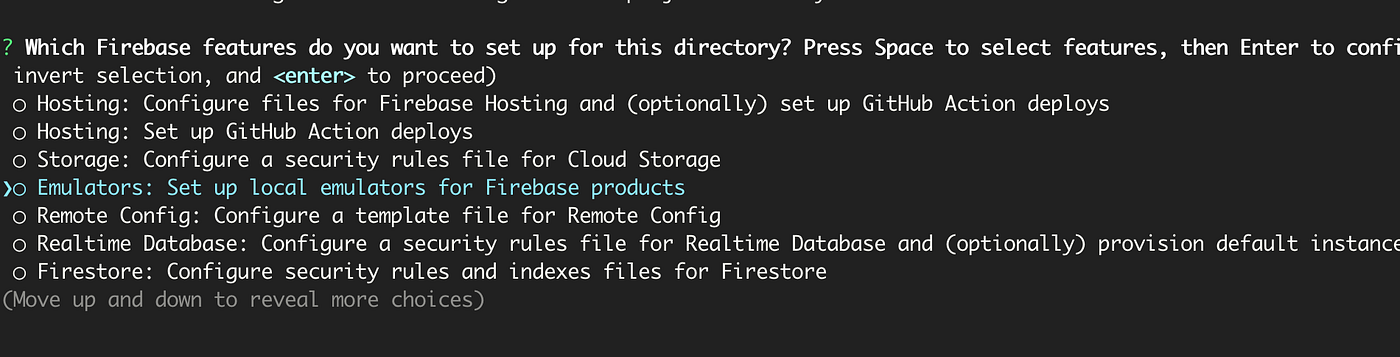 Firebase init