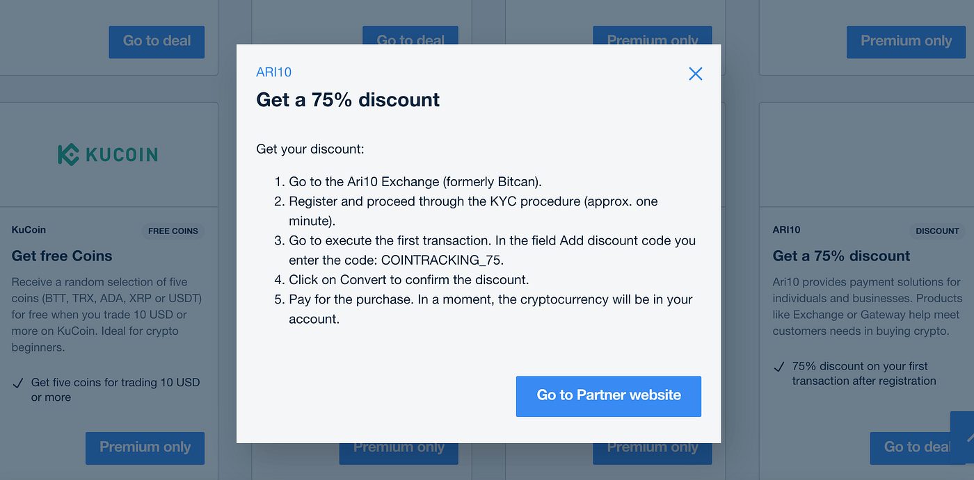 Easily Generate Cryptocurrency Tax Reports on Ari10 Exchange with  Cointracking | by Ari10 | Ari10 | Medium