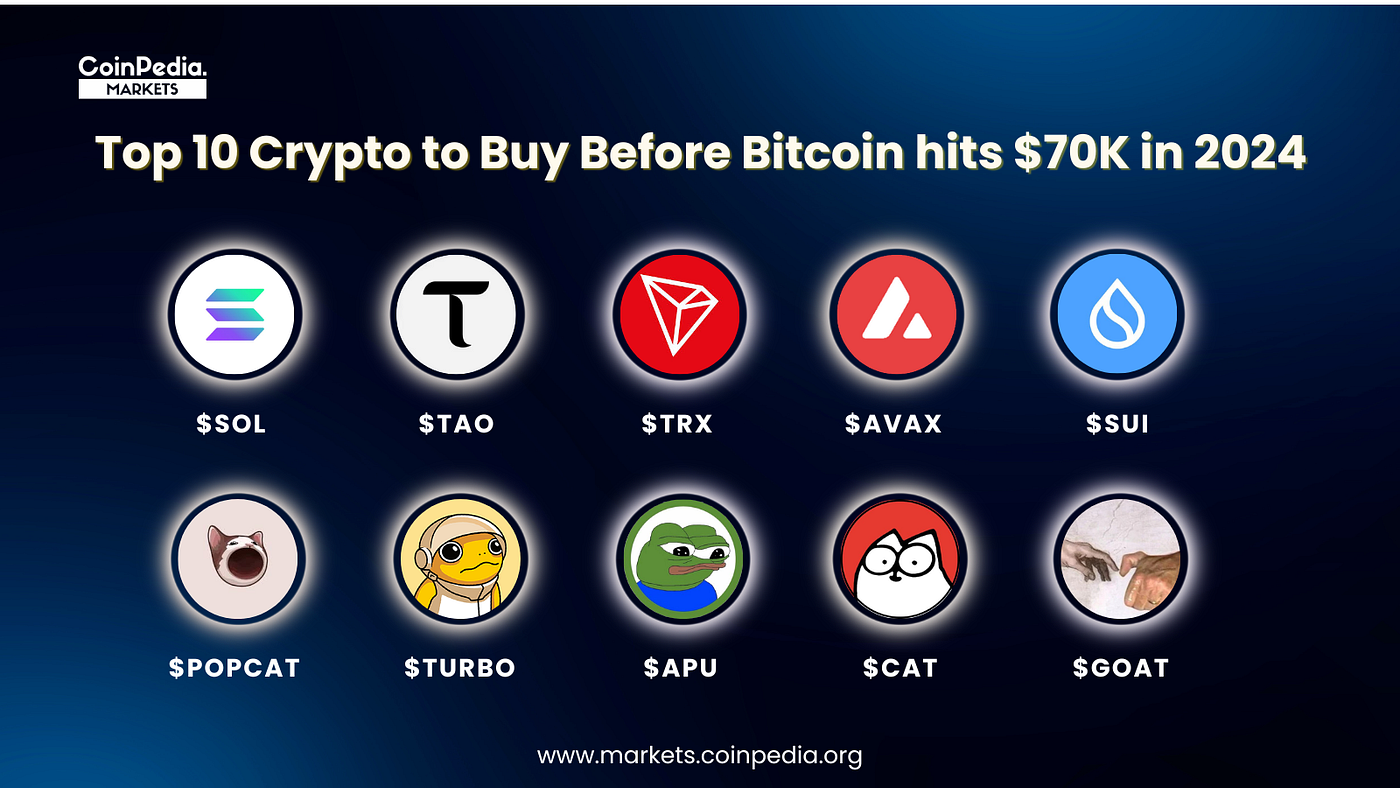 Top 10 Crypto to Buy Before Bitcoin hits $70K in 2024 | by CoinPedia  Markets | Medium