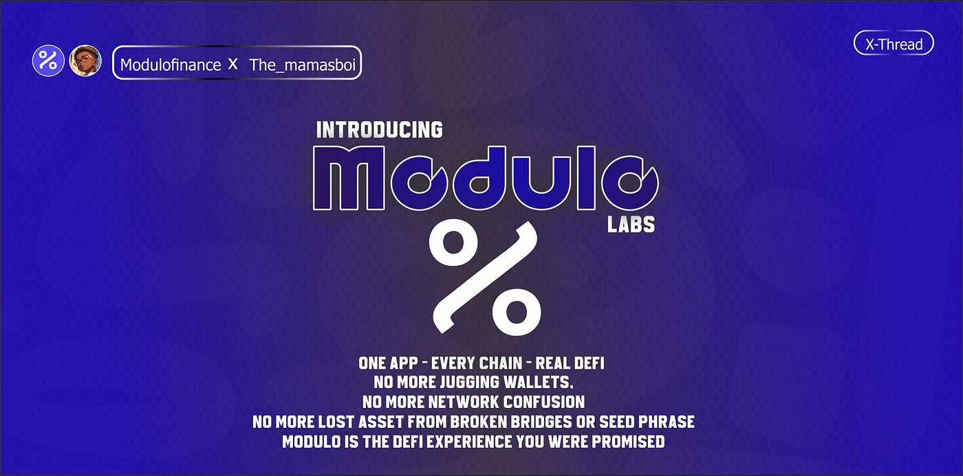 Introducing Modulo Labs The DeFi Experience You Were Promised  @modulofinance is redefining what… | by The_mamasboi | Jan, 2026 | Medium