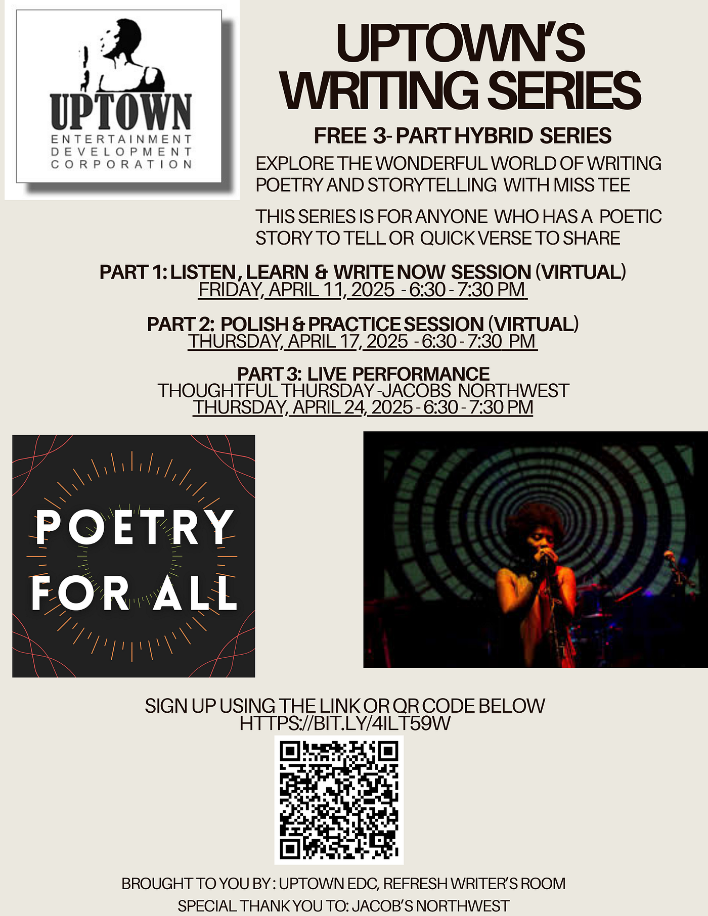 Legendary Uptown Theatre Hosted Community Poetry Class