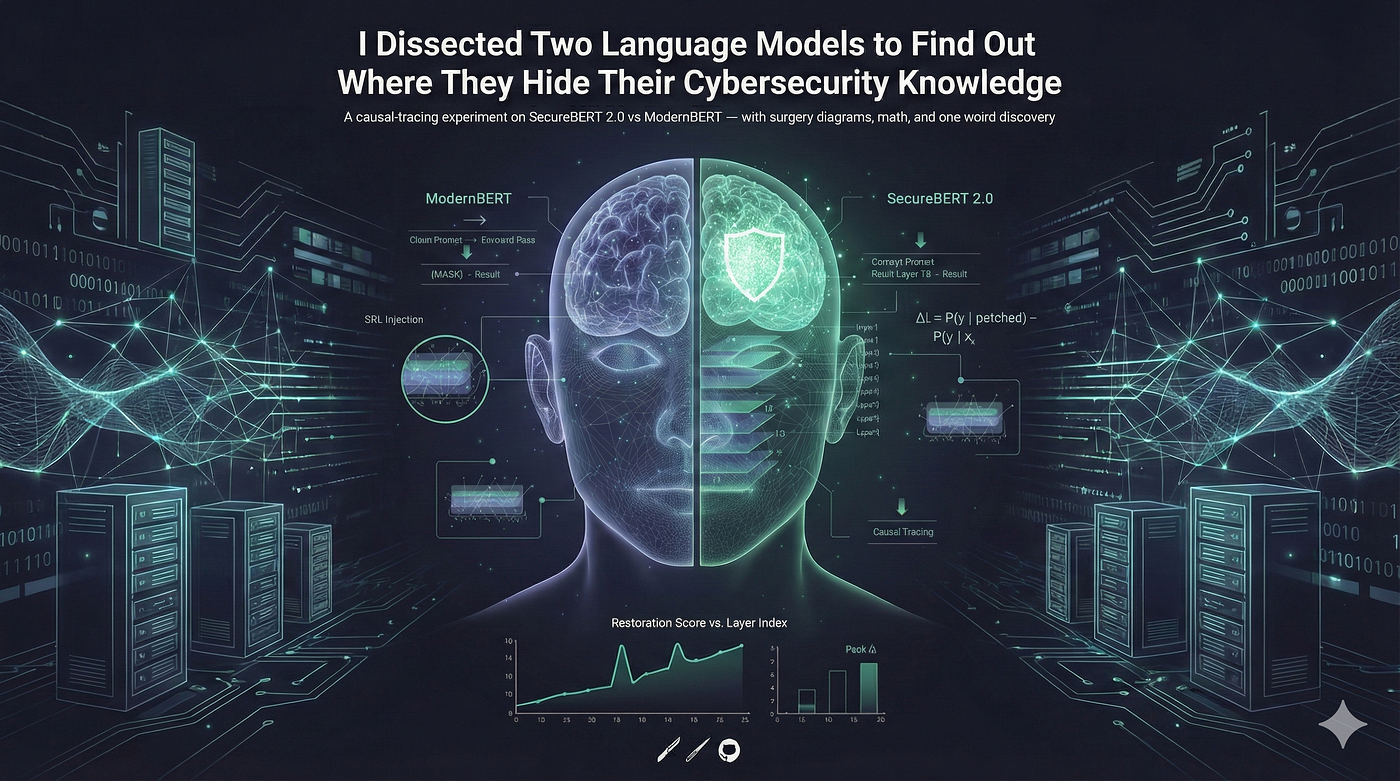 I Dissected Two Language Models to Find Out Where They Hide Their Cybersecurity Knowledge