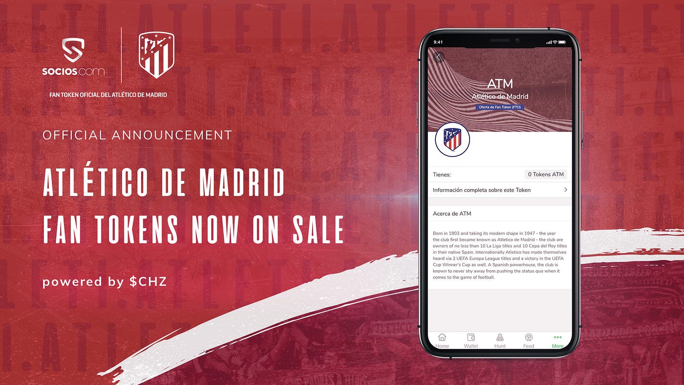 ATLÉTICO DE MADRID LAUNCH CRYPTOCURRENCY POWERED $ATM FAN TOKEN ON  SOCIOS.COM | by Chiliz | Chiliz | Medium