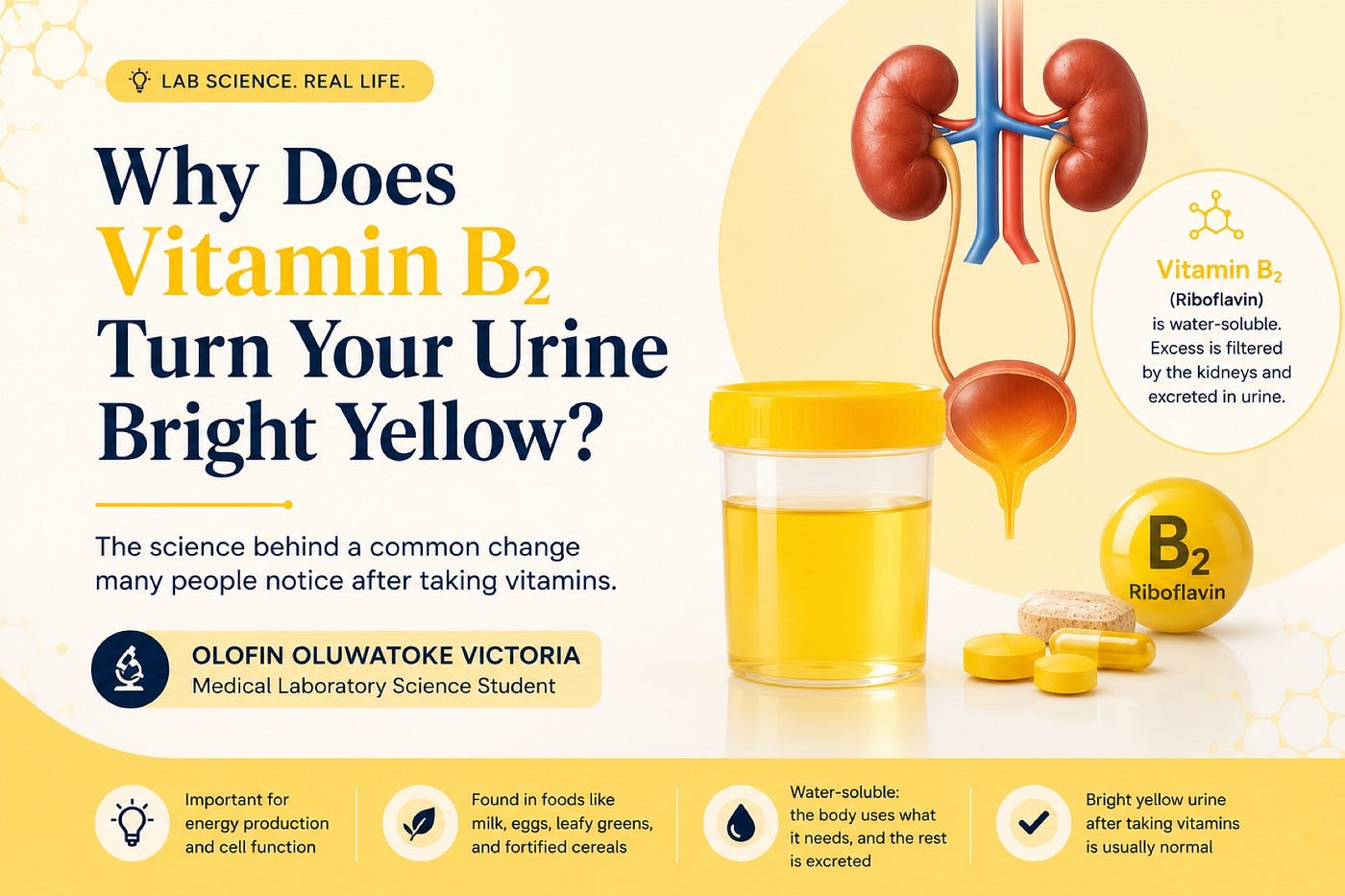 Why Does Vitamin B₂ Turn Your Urine Bright Yellow?