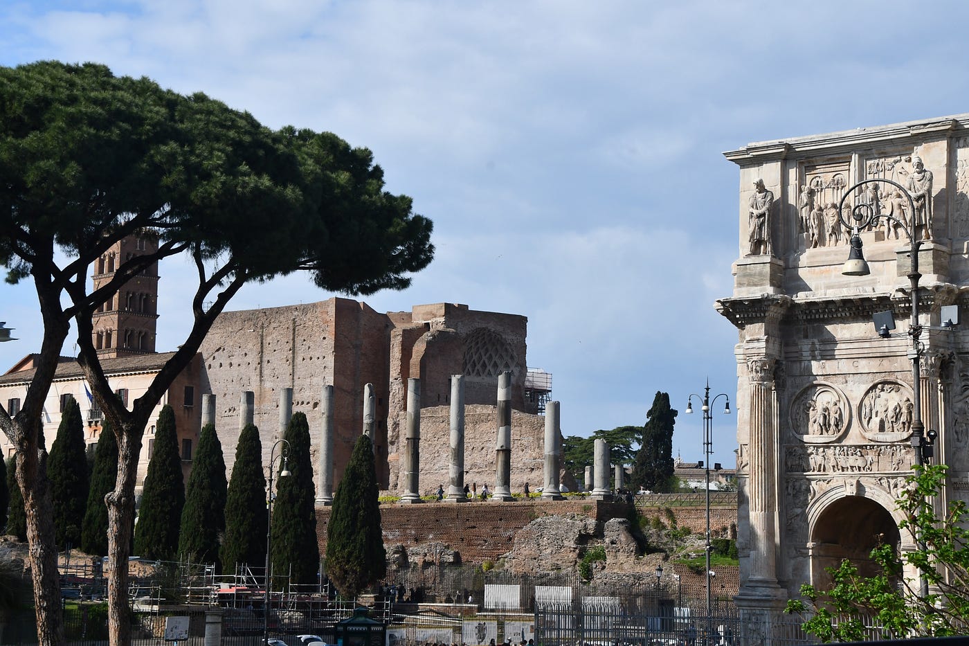 View from a nearby street over the Forum © A. Harrsion