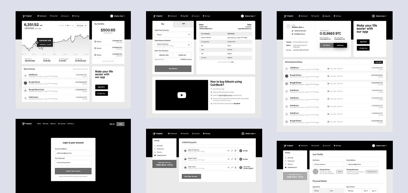 Impact — a crypto platform: UI/UX & Branding case study | by Eftakher Alam  | Muzli - Design Inspiration