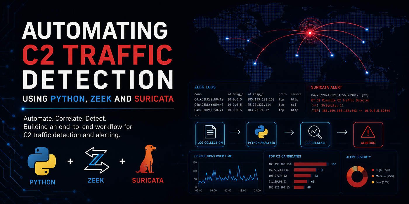 Automating C2 Traffic Detection using Python, Zeek and Suricata