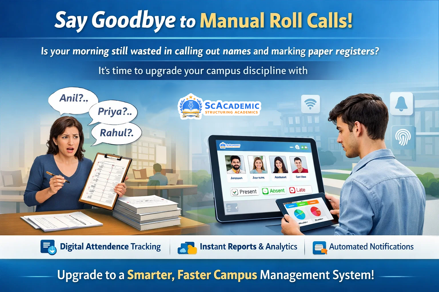 Say Goodbye to Manual Roll Calls !