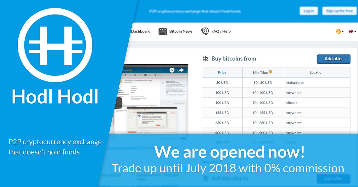 Hodl Hodl public BETA launch. Dear Hodlers, | by Hodl Hodl | Medium