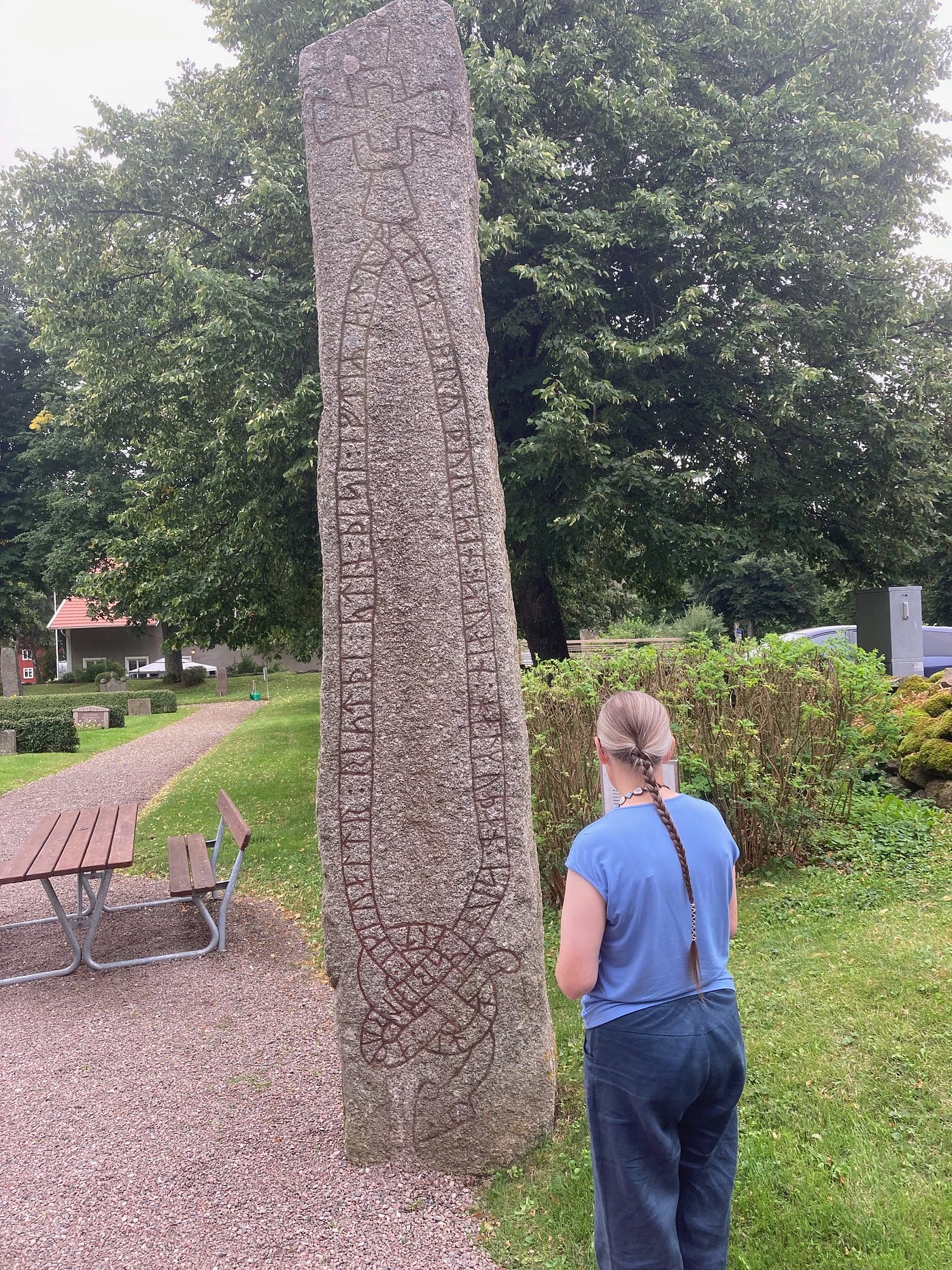 The very high rune-stone in Bjälbo, Ostrogothia, Sweden. © Sverker Jarn