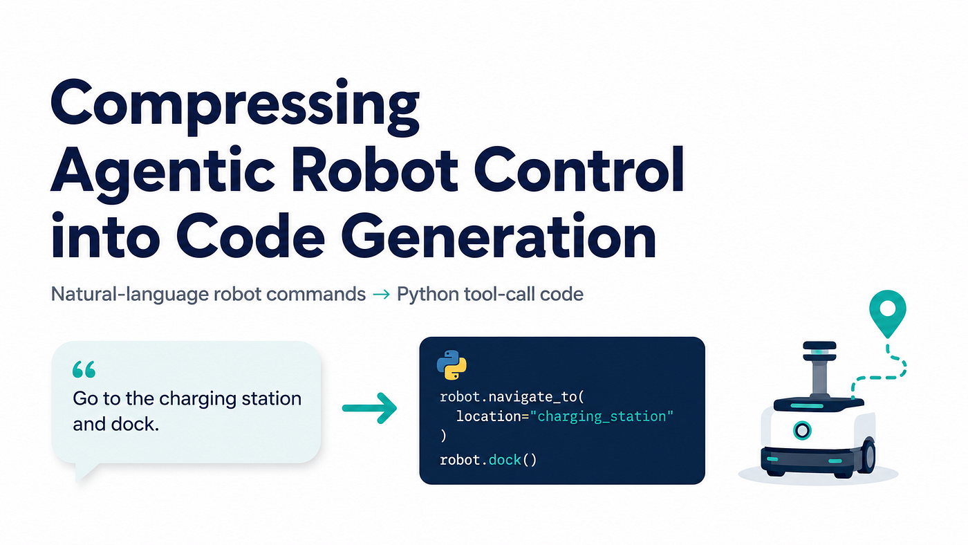 Compressing Agentic Robot Control into Code Generation