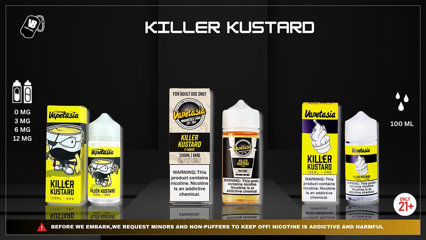 Killer Kustard: Your Go-To Vanilla Custard E-Liquid | by Vapor Boss | Medium Killer Kustard: Your Go-To Vanilla Custard E-Liquid | by Vapor Boss | Medium