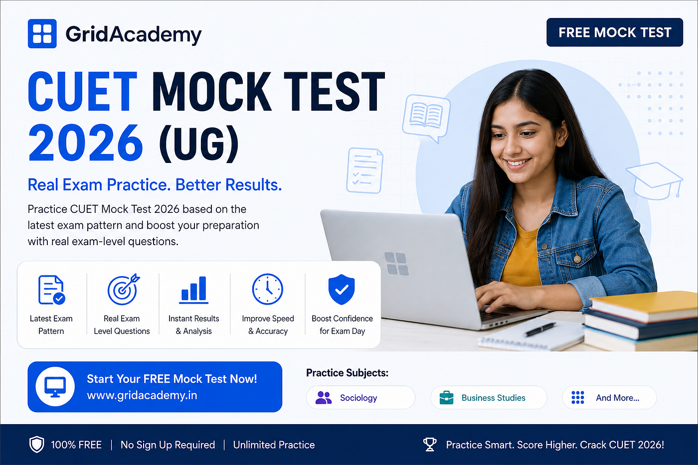 Crack CUET 2026 with Free Mock Tests That Feel Like the Real Exam