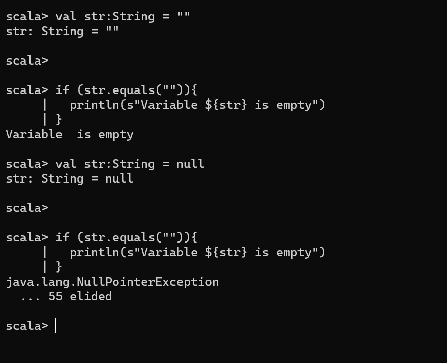 Best way to handle NULL / Empty string in Scala | by Ganesh Chandrasekaran  | Analytics Vidhya | Medium