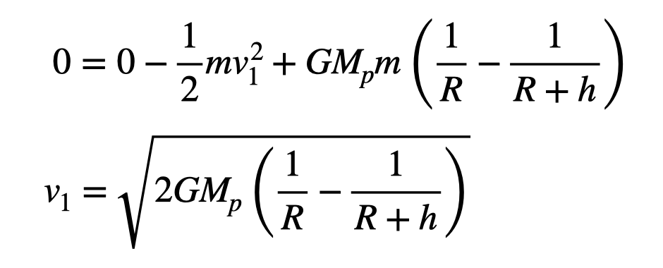Calculating the Speed to Get to Low Earth Orbit (and Other 
